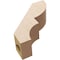 Ekena Millwork 3-inch W x 8-inch D x 8-inch H Ridgewood Rough Cedar Woodgrain TimberThane Knee Brace, Primed BRCUR03X08X08RIDRCPR - alternate 3